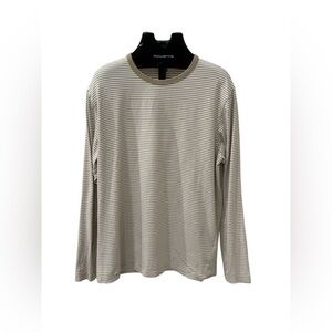 Uniqlo brown striped long sleeve shirt
